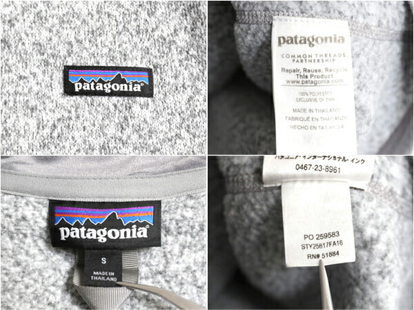 パタゴニア ベターセーター ハーフジップ レディース S 16年製 Patagonia ニット フリース ジャケット プルオーバー ジャンパー 裏起毛 灰