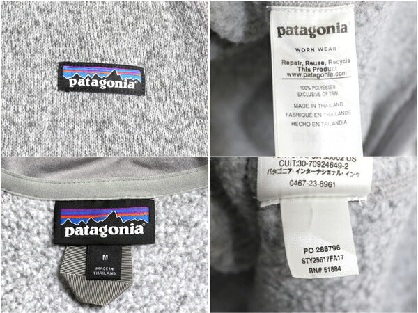 パタゴニア ベターセーター ハーフジップ レディース M 17年製 Patagonia ニット フリース ジャケット プルオーバー ジャンパー 裏起毛 灰