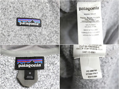 パタゴニア ベターセーター ハーフジップ レディース M 17年製 Patagonia ニット フリース ジャケット プルオーバー ジャンパー 裏起毛 灰