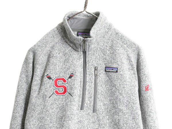 パタゴニア ベターセーター ハーフジップ メンズ M 18年製 Patagonia フリース ジャケット プルオーバー ブルゾン 裏起毛 カレッジ 刺繍 灰