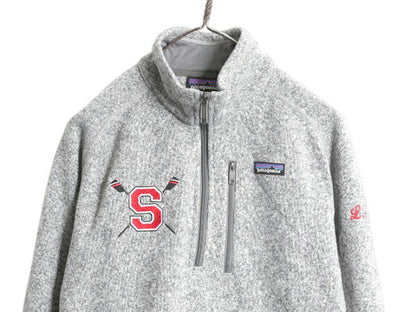 パタゴニア ベターセーター ハーフジップ メンズ M 18年製 Patagonia フリース ジャケット プルオーバー ブルゾン 裏起毛 カレッジ 刺繍 灰