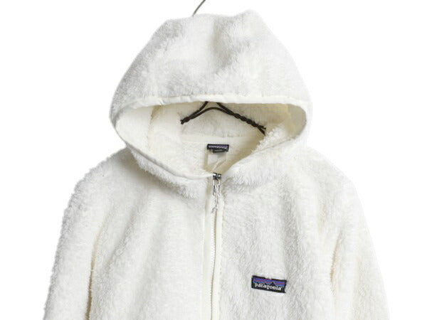 パタゴニア ロスガトス ハーフジップ レディース M 古着 20年製 Patagonia アウトドア フリース プルオーバー ジャケット フード 毛足 ボア