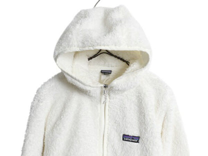 パタゴニア ロスガトス ハーフジップ レディース M 古着 20年製 Patagonia アウトドア フリース プルオーバー ジャケット フード 毛足 ボア