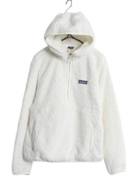 パタゴニア ロスガトス ハーフジップ レディース M 古着 20年製 Patagonia アウトドア フリース プルオーバー ジャケット フード 毛足 ボア