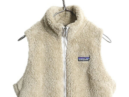 パタゴニア ロスガトス フリース ベスト レディース S 古着 18年製 Patagonia 毛長 パイル ボア 重ね着 フルジップ アウトドア ハイネック