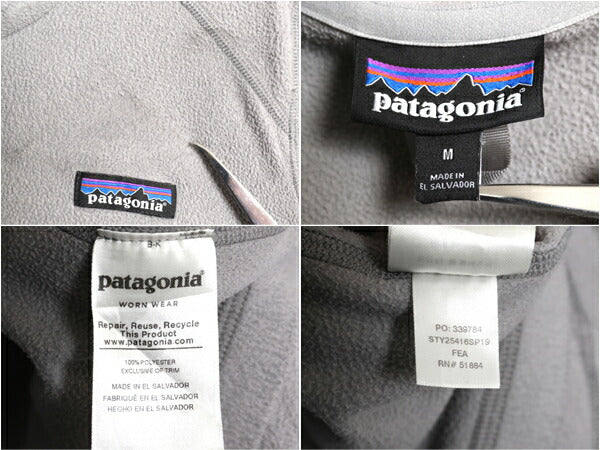 パタゴニア マイクロD フリース ジャケット レディース M / 19年製 Patagonia アウトドア ハイネック フルジップ ジャンパー ポケット付き