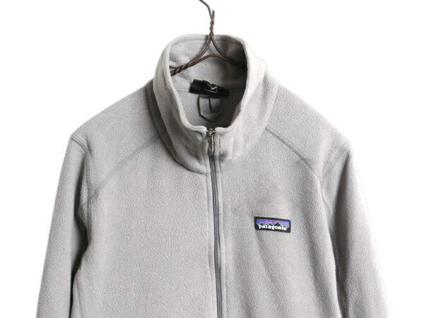 パタゴニア マイクロD フリース ジャケット レディース M / 19年製 Patagonia アウトドア ハイネック フルジップ ジャンパー ポケット付き