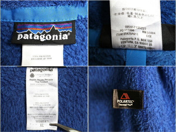 パタゴニア フルジップ リツール ジャケット レディース XL 古着 11年製 Patagonia アウトドア パイル フリース ブルゾン ハイネック 廃盤