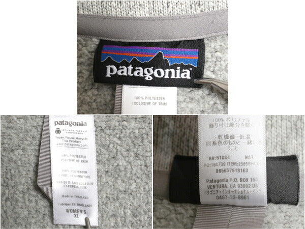 パタゴニア ベターセーター コート レディース XL / 古着 Patagonia アウトドア フリース セーター ジャケット プルオーバー ハイネック 灰