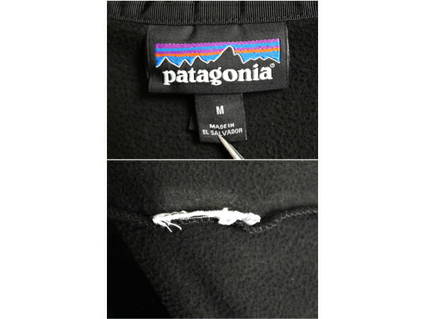 US企画 パタゴニア マイクロD スナップT レディース M 黒 古着 PATAGONIA アウトドア プルオーバー フリース ジャケット ブルゾン ブラック