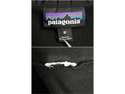 US企画 パタゴニア マイクロD スナップT レディース M 黒 古着 PATAGONIA アウトドア プルオーバー フリース ジャケット ブルゾン ブラック