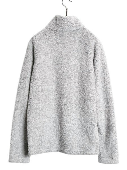 パタゴニア ロスガトス ハーフジップ レディース M / 19年製 Patagonia アウトドア パイル フリース プルオーバー ジャケット 毛長 ボア 灰