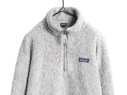 パタゴニア ロスガトス ハーフジップ レディース M / 19年製 Patagonia アウトドア パイル フリース プルオーバー ジャケット 毛長 ボア 灰