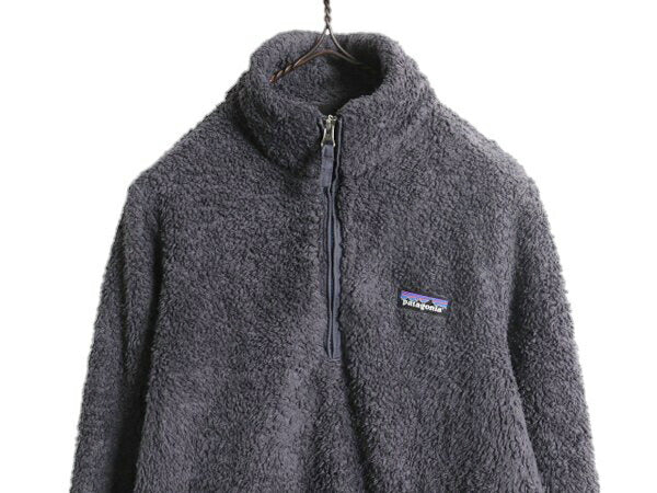 パタゴニア ロスガトス ハーフジップ レディース M 古着 18年製 Patagonia パイル フリース ボア ジャケット プルオーバー アウトドア 濃灰