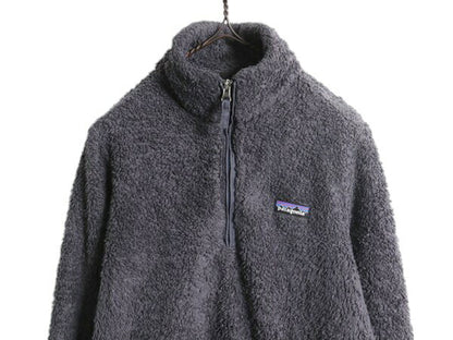 パタゴニア ロスガトス ハーフジップ レディース M 古着 18年製 Patagonia パイル フリース ボア ジャケット プルオーバー アウトドア 濃灰