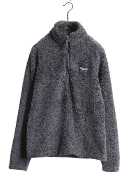 パタゴニア ロスガトス ハーフジップ レディース M 古着 18年製 Patagonia パイル フリース ボア ジャケット プルオーバー アウトドア 濃灰