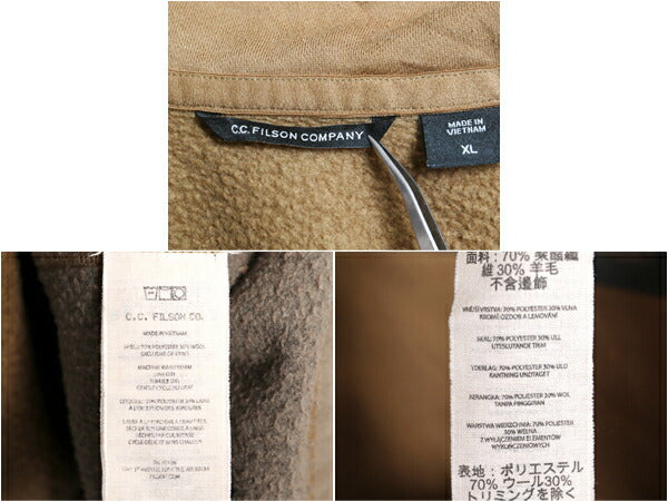 US企画 フィルソン ハーフジップ フリース ジャケット メンズ XL 古着 FILSON  プルオーバー ジャンパー ハイネック ブルゾン 大きいサイズ