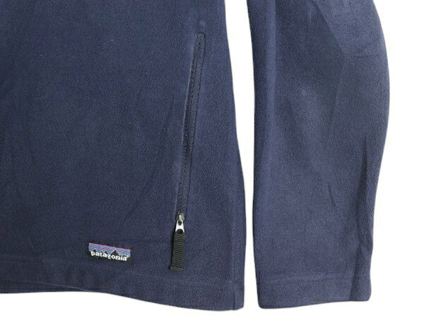 パタゴニア マイクロ シンチラ フリース ジャケット メンズ L 古着 11年製 Patagonia アウトドア フルジップ ジャンパー ブルゾン 紺 企業