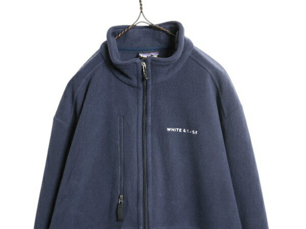 パタゴニア マイクロ シンチラ フリース ジャケット メンズ L 古着 11年製 Patagonia アウトドア フルジップ ジャンパー ブルゾン 紺 企業