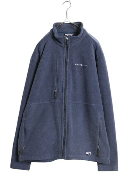パタゴニア マイクロ シンチラ フリース ジャケット メンズ L 古着 11年製 Patagonia アウトドア フルジップ ジャンパー ブルゾン 紺 企業