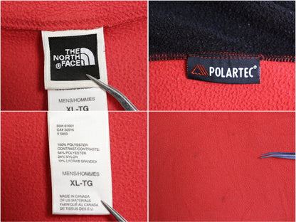 ノースフェイス ハーフジップ 長袖 フリース Tシャツ メンズ XL 古着 The North Face ストレッチ ハイネック プルオーバー 薄手 ツートン