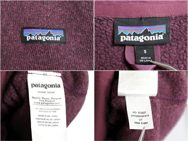 パタゴニア ベターセーター ジャケット レディース S 古着 19年製 Patagonia アウトドア フリース ニット フルジップ ブルゾン ハイネック