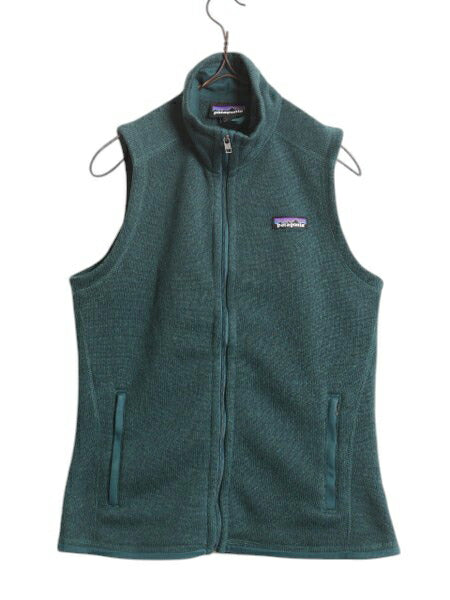 パタゴニア ベターセーター ベスト レディース S 19年製 Patagonia フリース セーター 前開き フルジップ アウトドア ハイネック 重ね着 緑