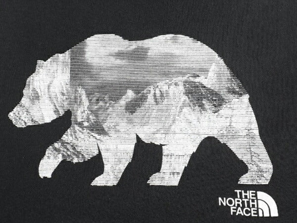 ノースフェイス ベア イラスト プリント スウェット フード パーカー メンズ M / 古着 The North Face プルオーバー 裏起毛 アウトドア 黒