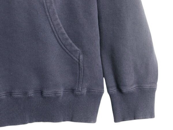 ノースフェイス ロゴ 刺繍 スウェット フード パーカー メンズ L The North Face アウトドア プルオーバー 裏起毛 トレーナー フェルト 紺