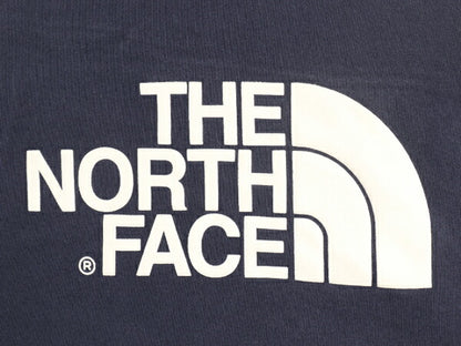 US企画 ノースフェイス プリント スウェット フード パーカー メンズ L 古着 The North Face プルオーバー トレーナー アウトドア ネイビー