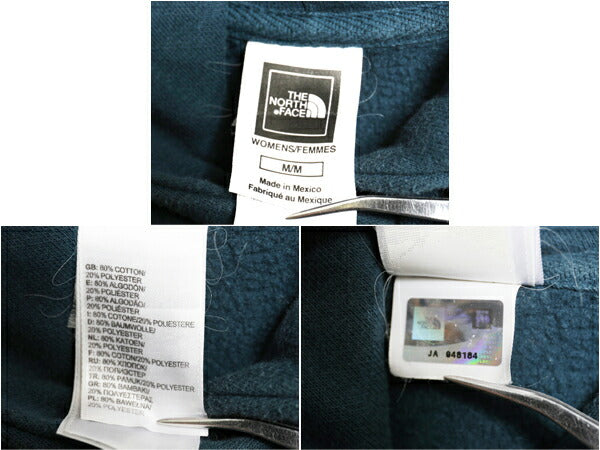 US企画 ノースフェイス ロゴ プリント スウェット フード パーカー レディース М / 古着 The North Face プルオーバー 裏起毛 トレーナー