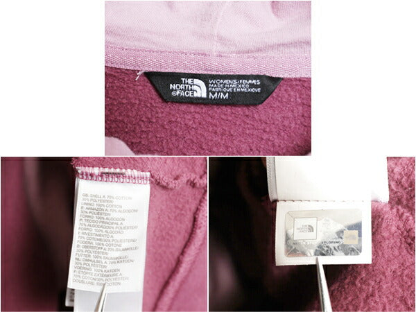 ノースフェイス プリント スウェット フード パーカー レディース M The North Face アウトドア プルオーバー トレーナー 裏起毛 ツートン