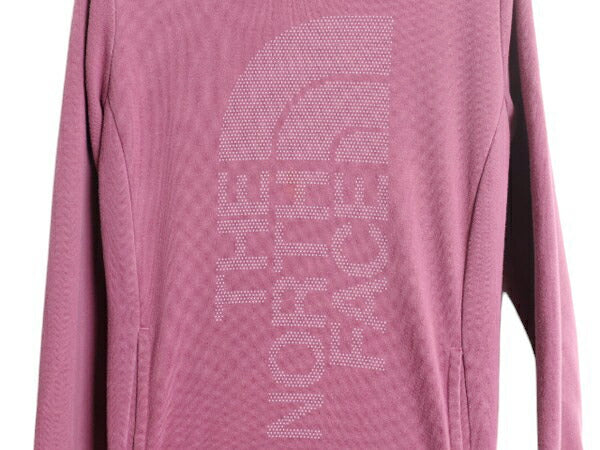 ノースフェイス プリント スウェット フード パーカー レディース M The North Face アウトドア プルオーバー トレーナー 裏起毛 ツートン