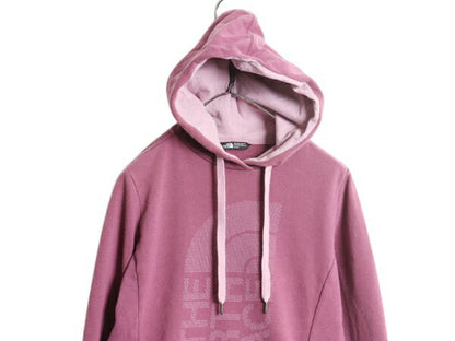 ノースフェイス プリント スウェット フード パーカー レディース M The North Face アウトドア プルオーバー トレーナー 裏起毛 ツートン