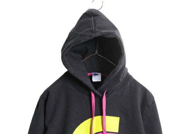 ノースフェイス プリント スウェット フード パーカー レディース XL / The North Face プルオーバー 裏起毛 トレーナー 大きいサイズ 黒