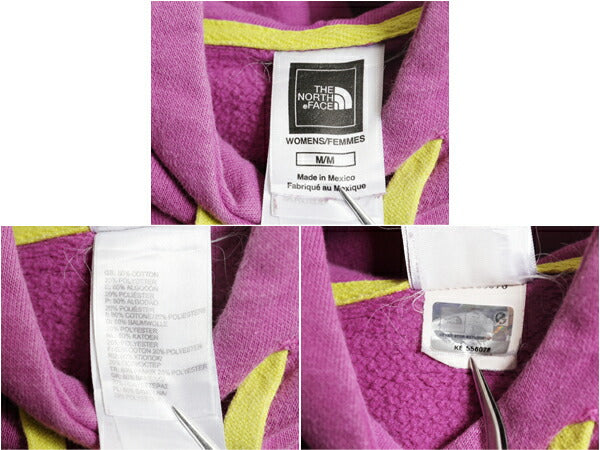 ノースフェイス プリント スウェット フード パーカー レディース M / The North Face プルオーバー 裏起毛 トレーナー アウトドア ピンク