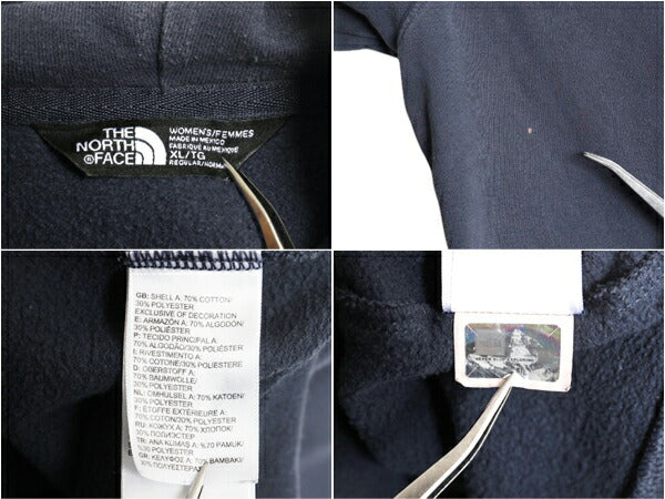 ノースフェイス プリント スウェット フード パーカー レディース XL The North Face プルオーバー トレーナー 裏起毛 大きいサイズ 薄手