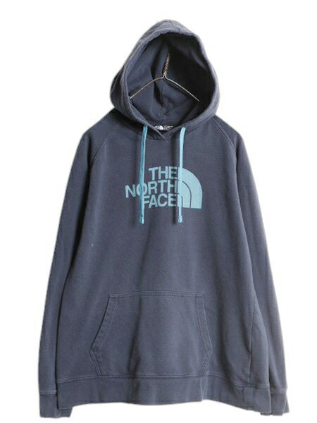 ノースフェイス プリント スウェット フード パーカー レディース XL The North Face プルオーバー トレーナー 裏起毛 大きいサイズ 薄手