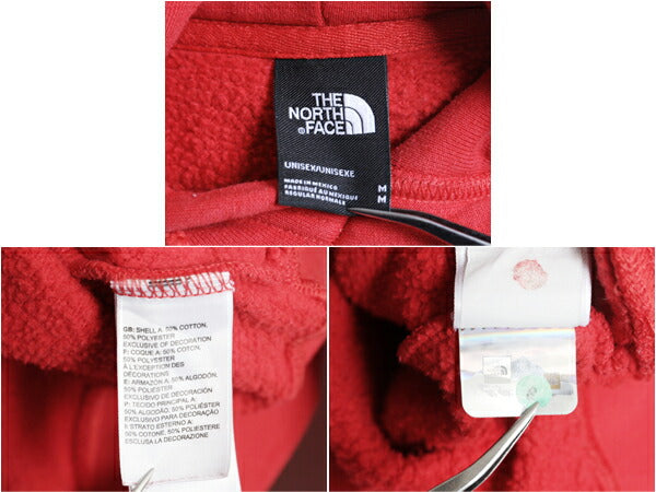 ノースフェイス 両面 プリント スウェット フード パーカー メンズ レディース M 古着 The North Face プルオーバー トレーナー アウトドア