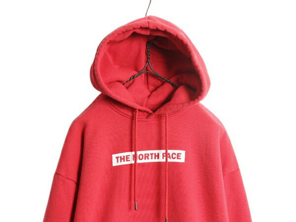 ノースフェイス 両面 プリント スウェット フード パーカー メンズ レディース M 古着 The North Face プルオーバー トレーナー アウトドア