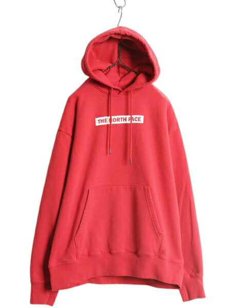 ノースフェイス 両面 プリント スウェット フード パーカー メンズ レディース M 古着 The North Face プルオーバー トレーナー アウトドア