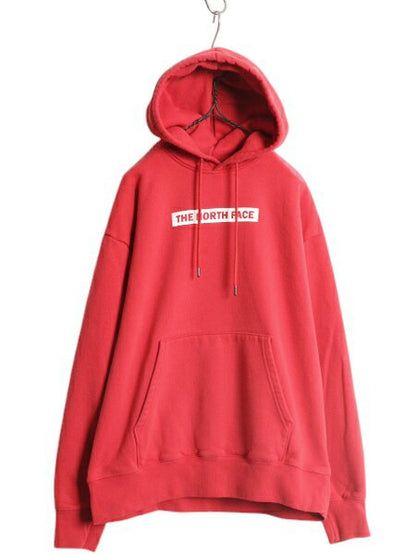ノースフェイス 両面 プリント スウェット フード パーカー メンズ レディース M 古着 The North Face プルオーバー トレーナー アウトドア