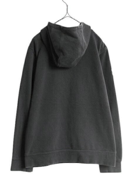 ノースフェイス プリント スウェット フード パーカー ボーイズ XL メンズ S レディース M 程/ The North Face トレーナー 袖プリント 黒