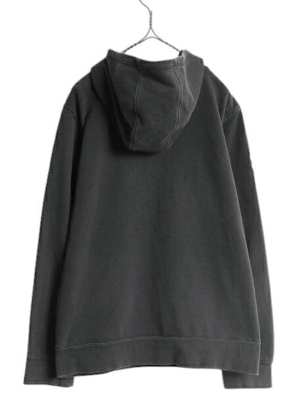 ノースフェイス プリント スウェット フード パーカー ボーイズ XL メンズ S レディース M 程/ The North Face トレーナー 袖プリント 黒