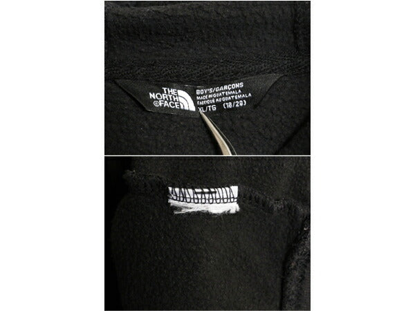 ノースフェイス プリント スウェット フード パーカー ボーイズ XL メンズ S レディース M 程/ The North Face トレーナー 袖プリント 黒