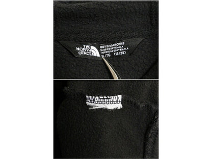 ノースフェイス プリント スウェット フード パーカー ボーイズ XL メンズ S レディース M 程/ The North Face トレーナー 袖プリント 黒