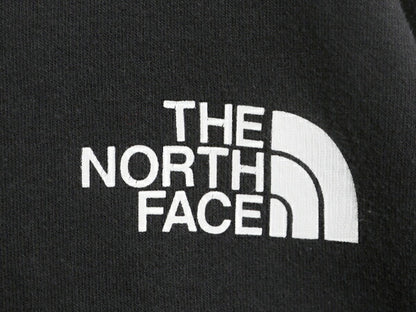 ノースフェイス プリント スウェット フード パーカー ボーイズ XL メンズ S レディース M 程/ The North Face トレーナー 袖プリント 黒