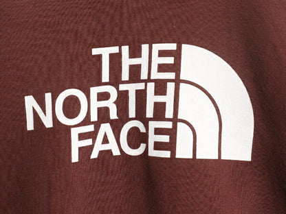 ノースフェイス プリント スウェット フード パーカー メンズ M 古着 The North Face アウトドア プルオーバー 裏起毛 トレーナー エンジ