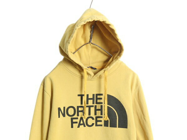 ノースフェイス プリント スウェット フード パーカー メンズ M / 古着 The North Face プルオーバー 裏起毛 トレーナー アウトドア 薄手