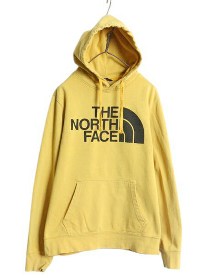 ノースフェイス プリント スウェット フード パーカー メンズ M / 古着 The North Face プルオーバー 裏起毛 トレーナー アウトドア 薄手